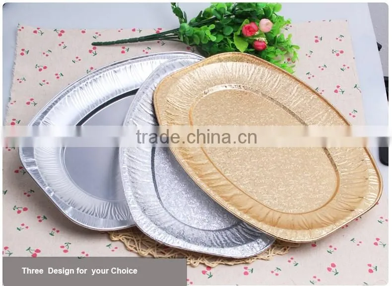 2016 Disposable supermarket aluminum foil plate/ alumimum foil platter