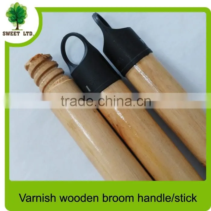 Varnished wooden broom handle farm tools wooden shovel handle sticks
