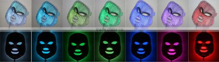 7 color PDT led blue light therapy acne light therapy face mask