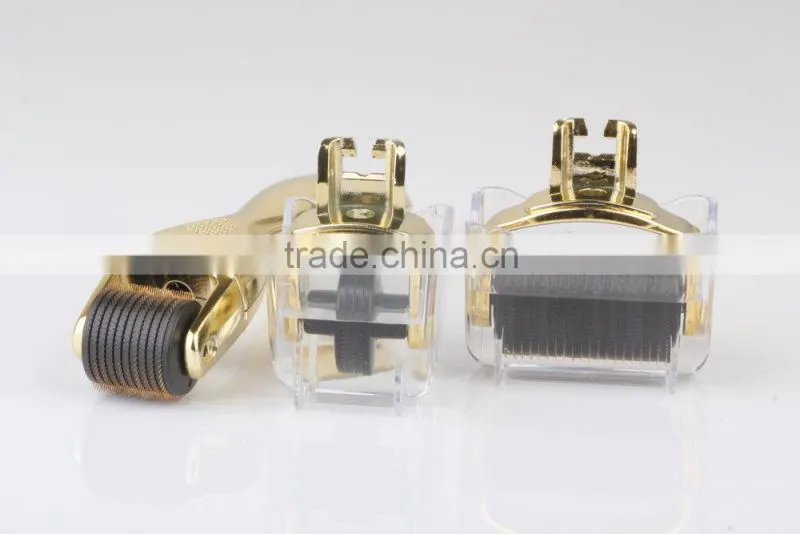 Guangzhou Ekai manufacturer skin care 3 in 1 kit microneedle gold sliver coating derma roller
