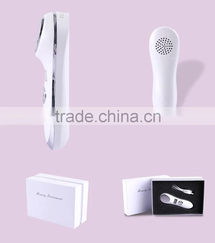 HOT & cold vibrating beauty instrument sonic LCD facial hot cold device for homeuse potable beauty instrument