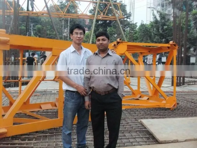 China manufacturer Tower crane with 6ton max load capacity