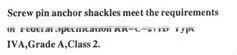 rigging hardware manufacture screw pin anchor shackles G209