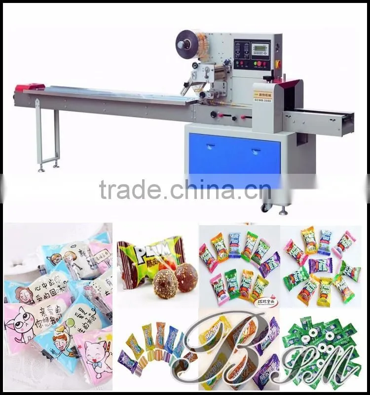 fully automatic high speed pillow flow hard candy sweet packing machine
