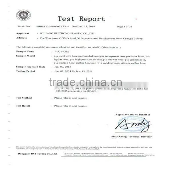 2015 year the best sell pvc layflat hose for water irrigation from Weifang China