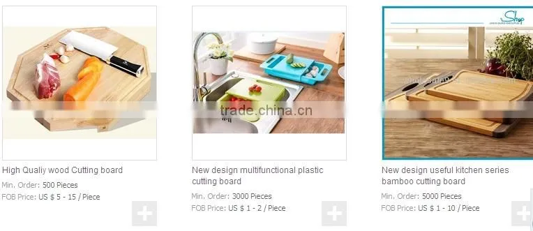 Bamboo Cutting Board chopping board with 2pcs Knife set