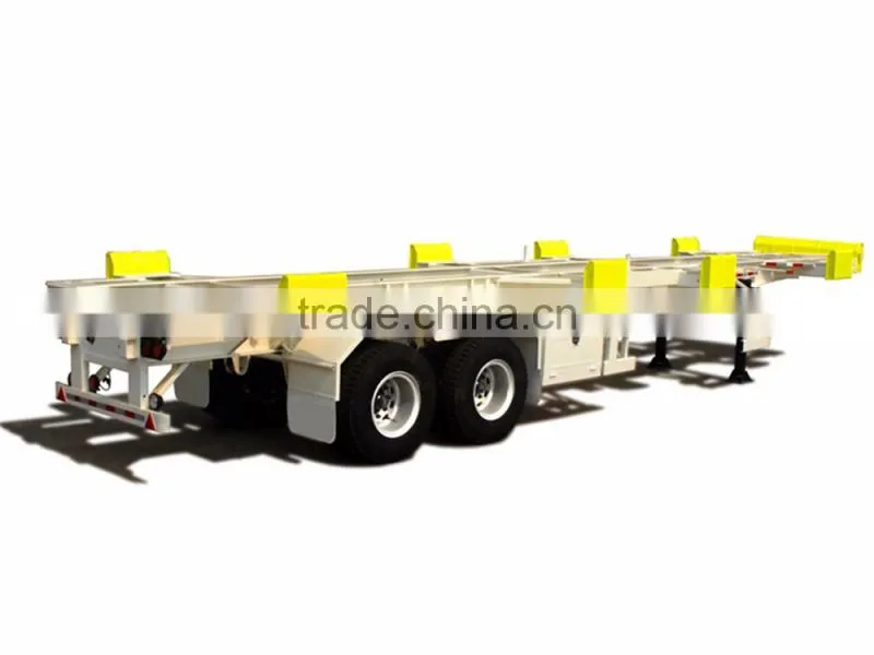 China manufacturer 3 axle 40ft flatbed container trailer