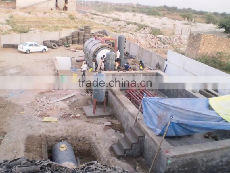 waste tyre disposal equipment with CE extract tire oil and diesel oil