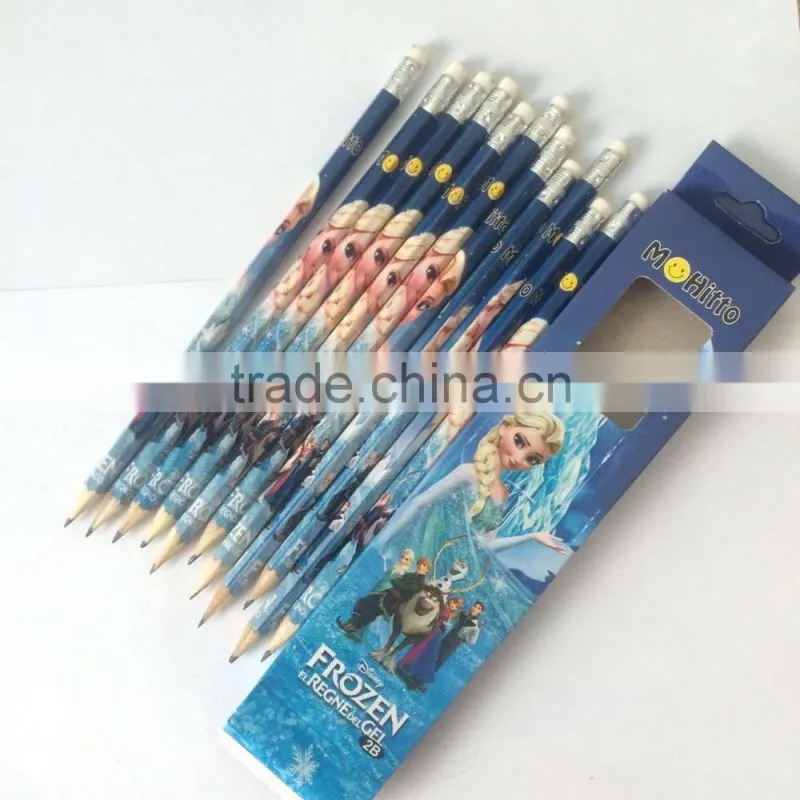 Student black lead wooden HB pencil in bulk with cheap price