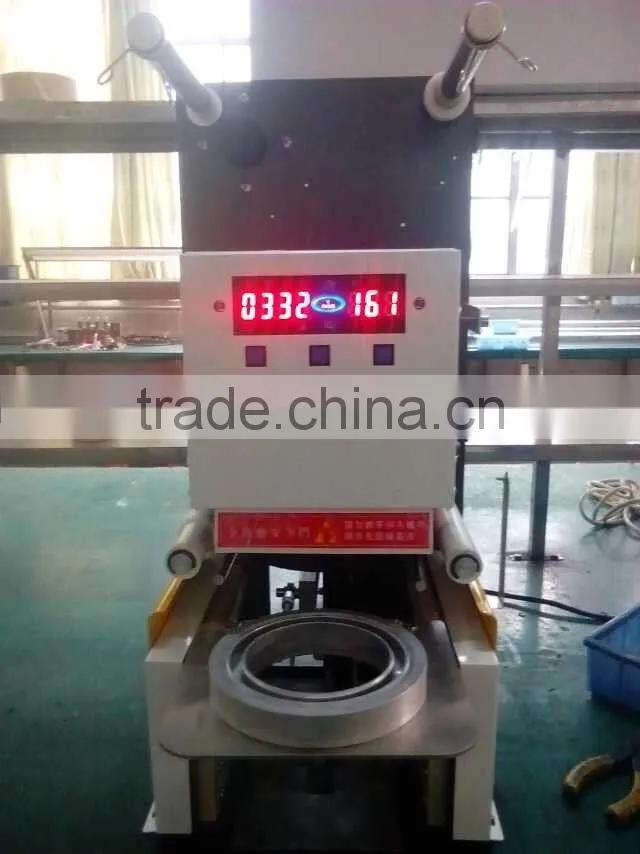 Semi automatic cup lid sealing machine price for bubble tea