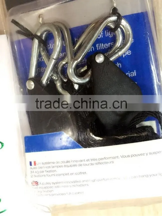 Heavy duty hanger yoyo, rope ratchet yoyo plastic wheel, horticulture reflectro hangers