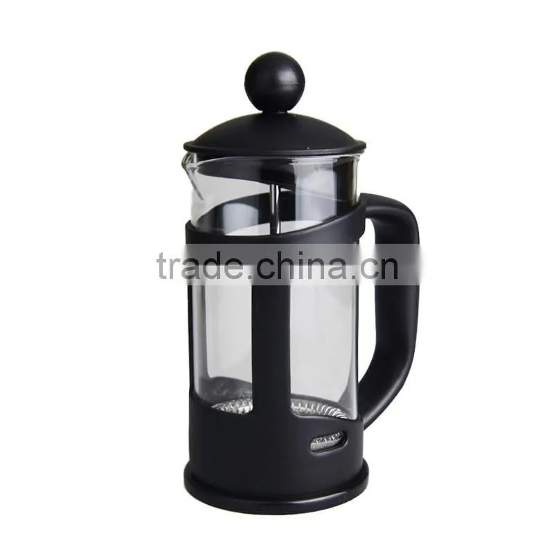 French Press Coffee Tea pot & Glass Espresso Maker, Black 34oz Glass Teapot