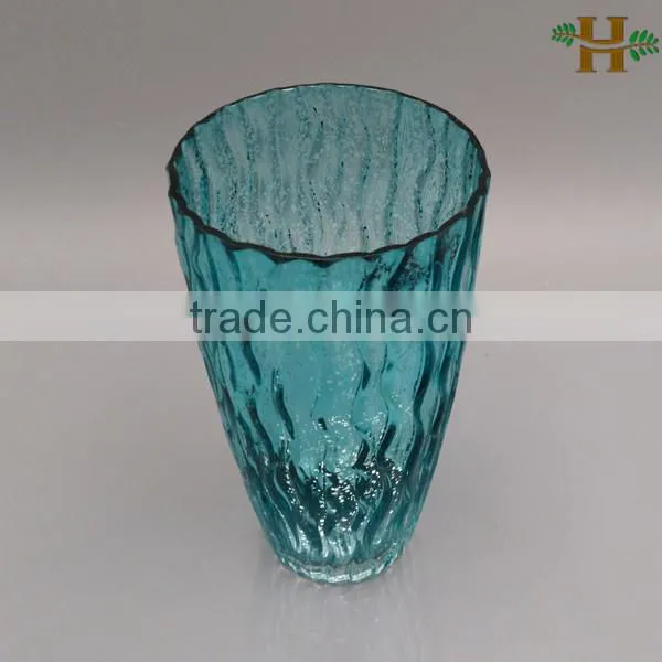 Hand blown beautiful silver glass vases for flower arrangement