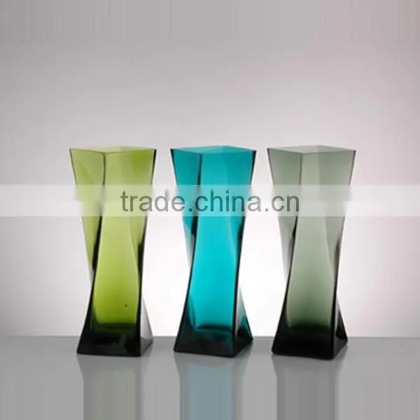 Hand Made Black Art Fashion Glass Vase for Home Decoration