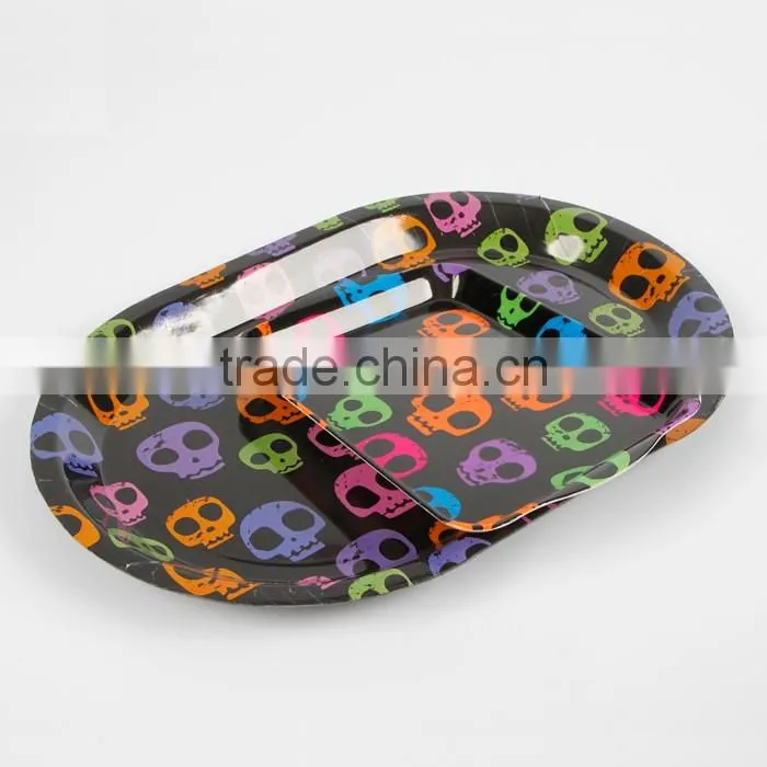 Hot Promotion Gift Plastic Halloween New Design Printed Dishes And Plates