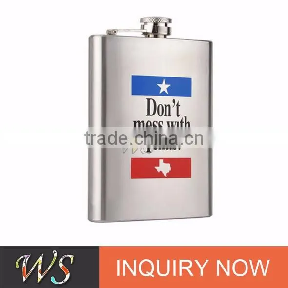 WSJJYY035 sanding polished quality assurance hip flask sets stainless steel hip flask/ liquor flask /drink pot
