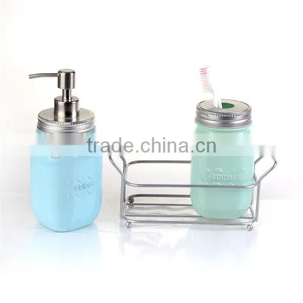 glass mason jar with dispenser
