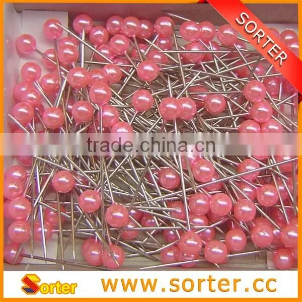 pearl head pin colorful cheaper 40 pcs wheel packing head pin