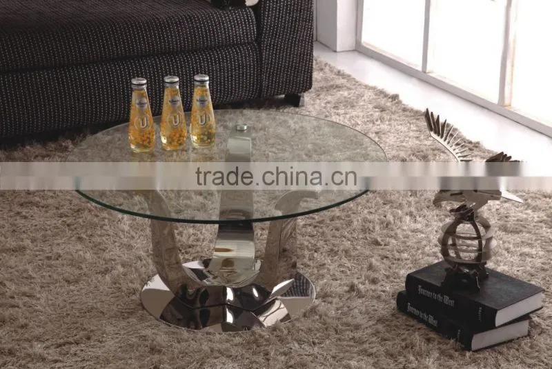 C8041 movable swivel glass coffee table models for home using