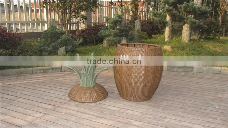 Pineapple Aluminum Hamper Outdoor Furniture Rattan Storage Boxs