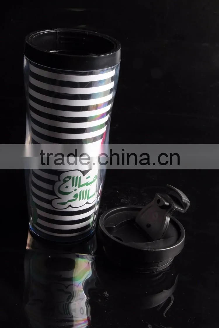 wholesale 12oz plastic Insulated Thermos Travel Mug