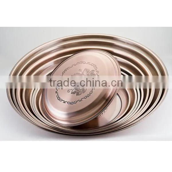 25cm to 80cm Kitchen Stainless Steels Round Serving Tray