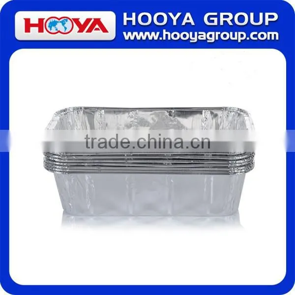 5pcs Square Disposable Aluminum Foil Pans Aluminium Foil Food Contatiner Trays Aluminum Foil Plates for fast food