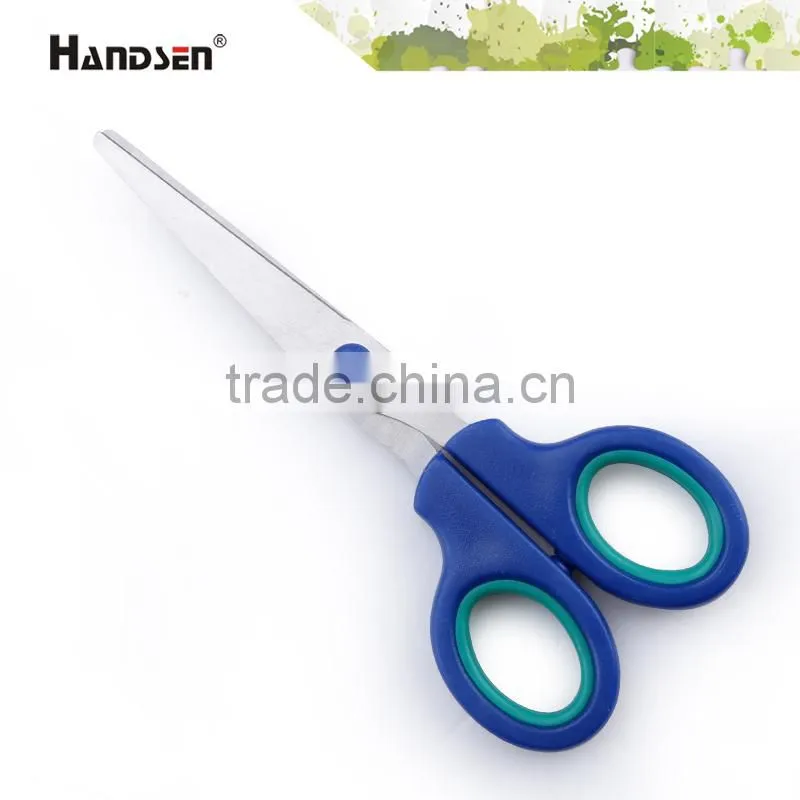 6-1/4" plastic handle PP 2 circle ring scissors