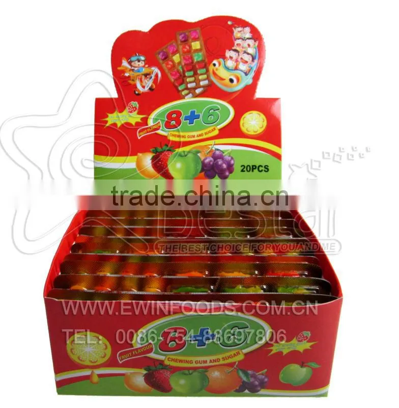 6 Pcs of Sugus and 8 Pcs of Bubble Gum Candy