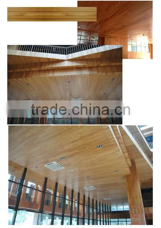 Carbonized Horizontal 2 Layers Matt Finish Bamboo Wall and Ceiling Panel With Durable Quality For Indoor Use
