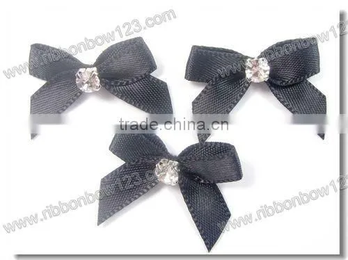 fabric flower trim with rhinestones