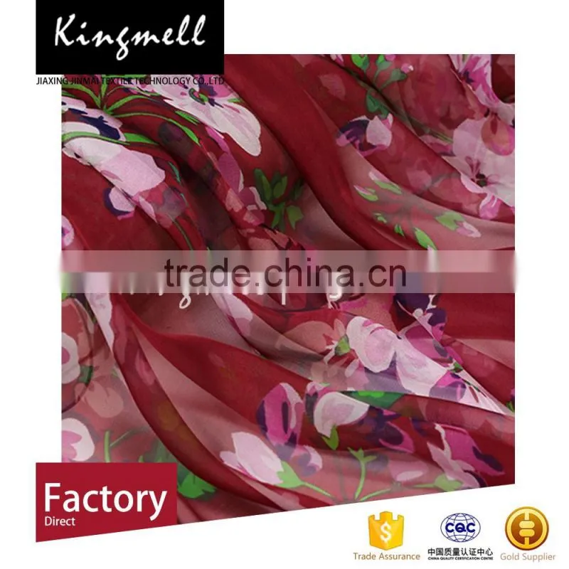 Digital Textile Printing Customized Digital Fabrics Silk Georgette / Chiffon Fabrics