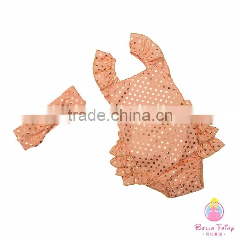 Baby gift fashion set bubble clothes ruffle romper set kids bubble romper set
