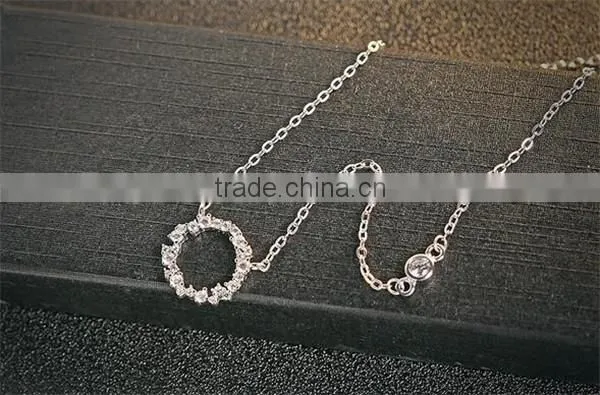 sterling silver jewelry necklace 925 silver circle pendant necklace