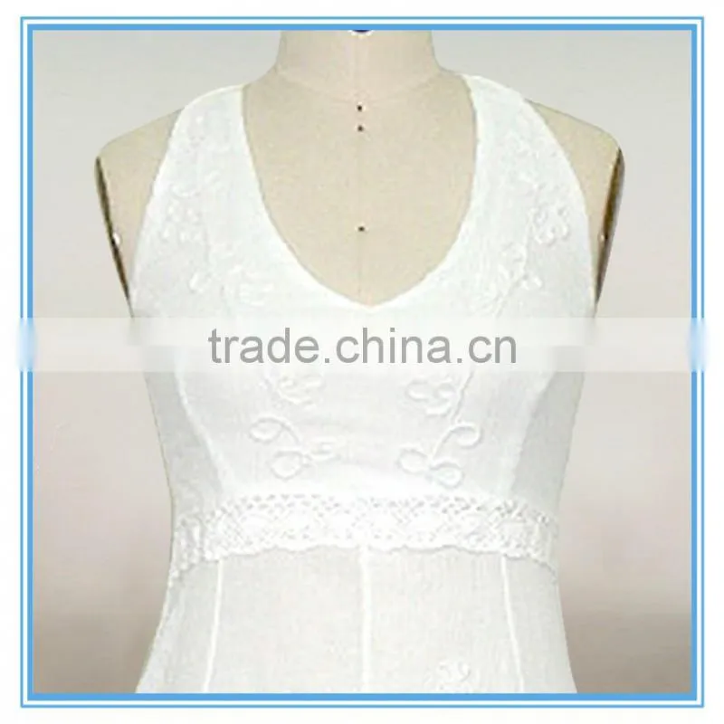 Women White Asymmetrical Dress Designer Halter Neck One Piece Backless Dress