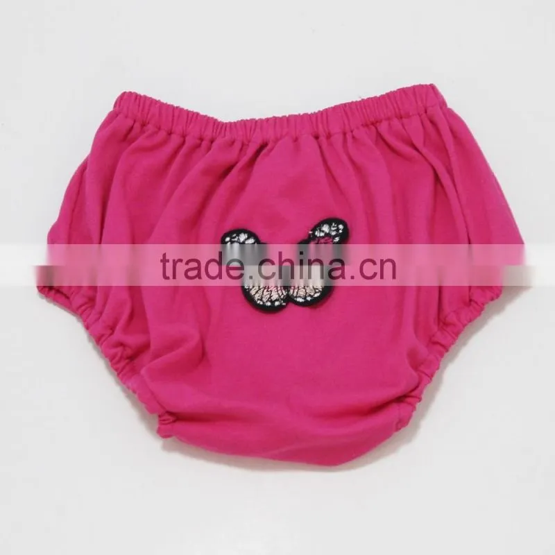 2017 New Arrival Solid Color Cute Baby Cotton Embroidery Bloomer