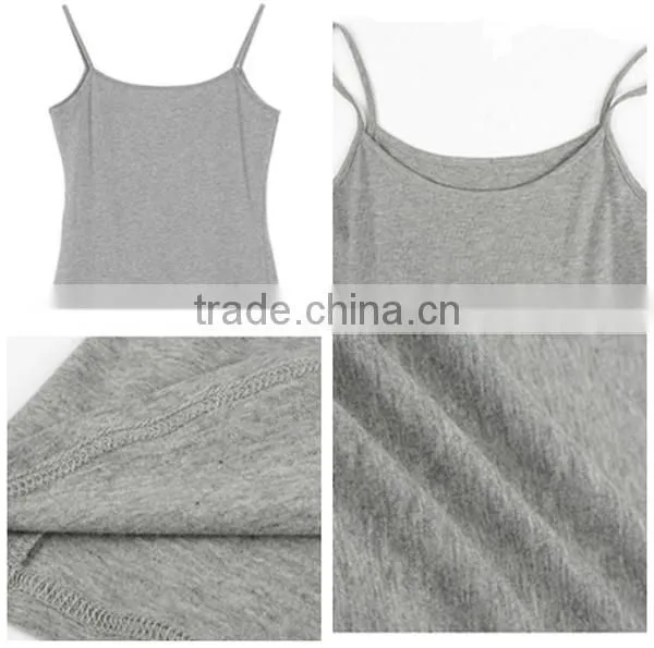 Chinese Clothing Manufacturers Tank Top /O Neck Sleeveless Crop Top / Woman Apparel Lady Top
