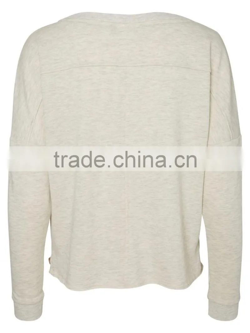 2016 Winter wholesale women Long sleeved sweat100% cotton plain cheap fleece hoodie