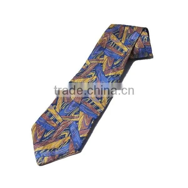 Newest hot selling men's printed silk tie
