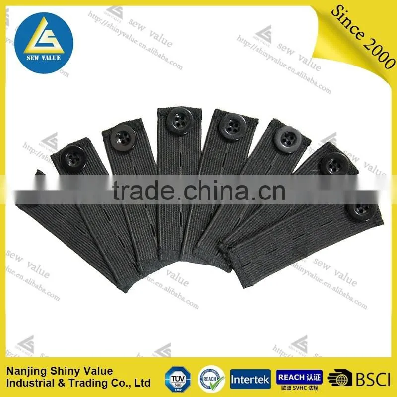 Quick fit for daily life using elastic material button extenders for pants