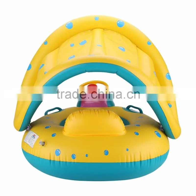 Inflatable Kids Baby Swim Float Boat with Sunshade Inflatable