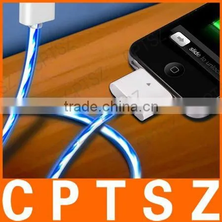 Usb cable with visible led light