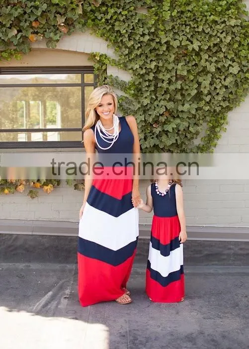 mommy and me maxi dresses strip dresses blue and white long dresses
