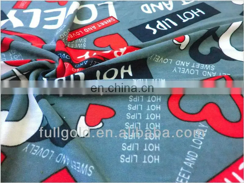 Fashion new design pretty colorful digital printing jersey elastic fabric
