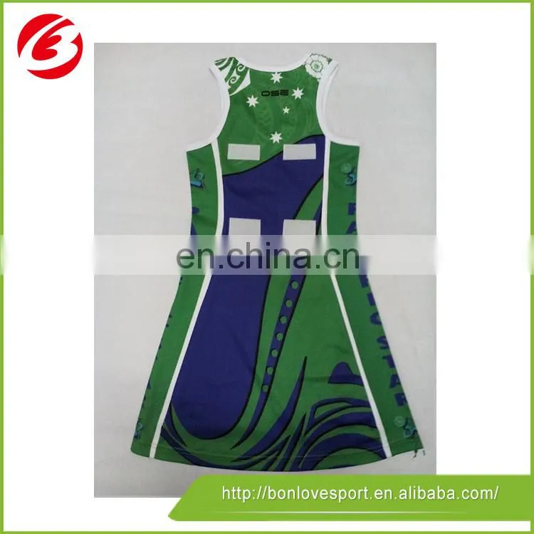 No harm 100 polyester netball jersey netball dress