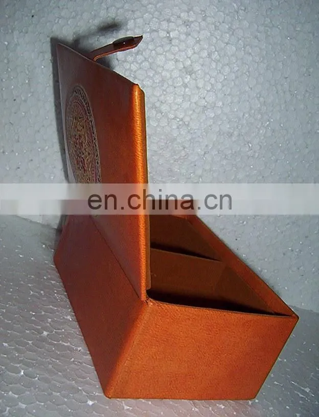 Leather cosmetic and jewelry box manufacturer, Original Goat leather jewellery and cosmetics box exporter
