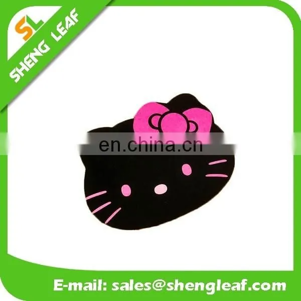 Custom hello kitty logo promotion nature rubber mouse pad