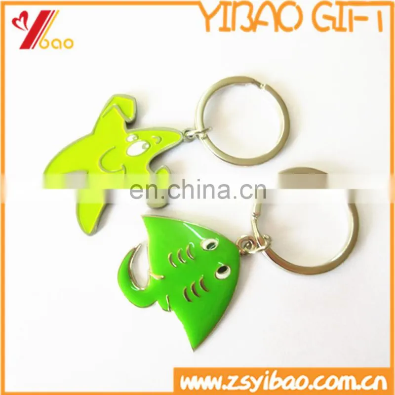 2D soft-enamel metal keychain with customized logo