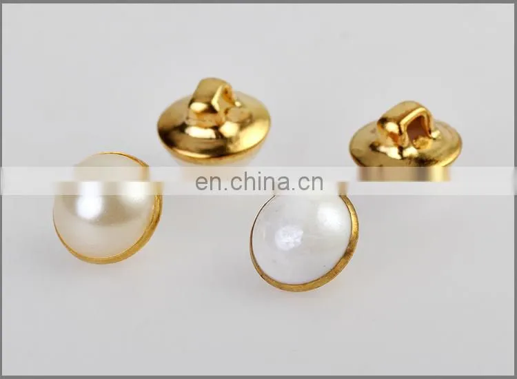 ABS Gold Plating Pearl Shank Button BA60393