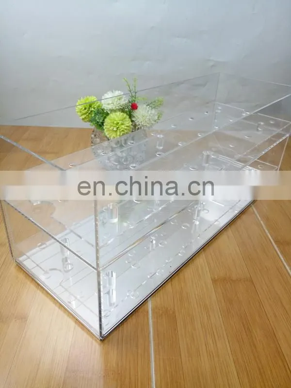 Luxury long clear plexiglass Handmade waterproof Acrylic flower box for 27 Roses Display